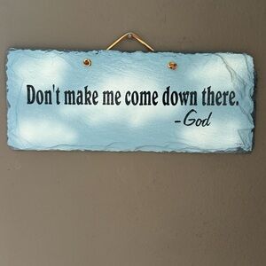 Vintage Plain Jane Slate Roof Tile With A saying from God